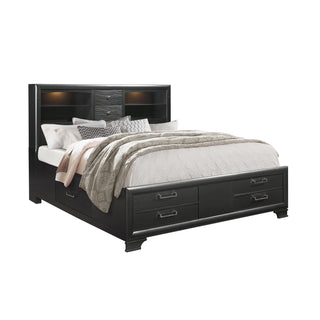 Civic - 5 Piece Storage Bedroom Set With Bookcase Headboard