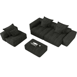 Modern Oversized Diy Combination, Modular Sectional Sofa With Pillows