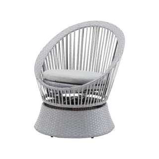 Modern Swivel Wicker Lounge Chair With Round Design