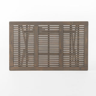 Blissique - Outdoor Foldable Wood Dining Table With Slat Design