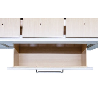 Bed Set With Storage Drawers, Open Shelves, And Built In LED Lighting