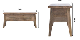 Lid Up Storage Bench - Oak