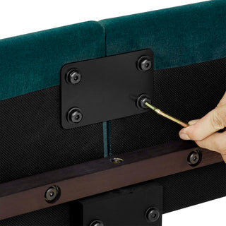 Tufted Upholstered Headboard Platform Bed