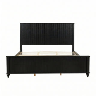 Fluted Platform Bed Frame, No Box Spring Needed