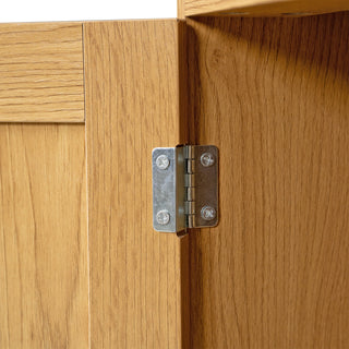 Tall Arched Pantry Cabinet With Charging Station, Adjustable Shelves, Coffee Bar