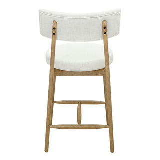 Mid Century Modern Counter Stools, Fabric Upholstered Chairs
