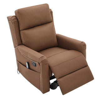 Manual Recliner Swivel Rocking Chair With 8 Point Massage And Heating