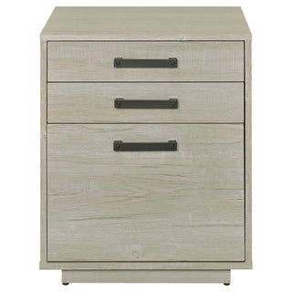 Loomis - 3 Drawer Home Office File Cabinet - White / Gray