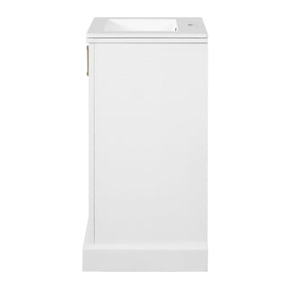 Bathroom Vanity With Sink, Soft Close Door, Adjustable Shelf, Freestanding Single Unit - White
