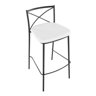 Modern Charlotte - Contemporary Fixed Height Barstool (Set of 2)