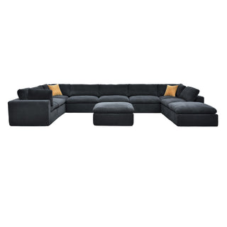 Custom Configuration Modular Sectional With Toss Pillows