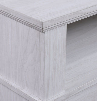 Terra - TV Stand Console With Fireplace - White Walnut