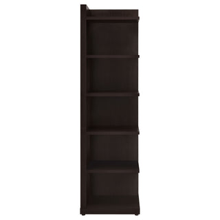 6 Tier Corner Bookcase - Cappuccino