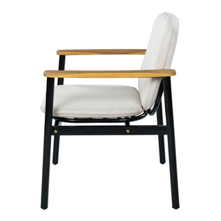 Outdoor Dining Chair - Beige / Black / Teak