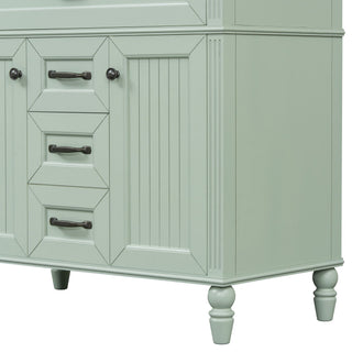 Bathroom Vanity With Sink, Flip-Out Top Drawer, Soft Close Doors, 2 Storage Drawers