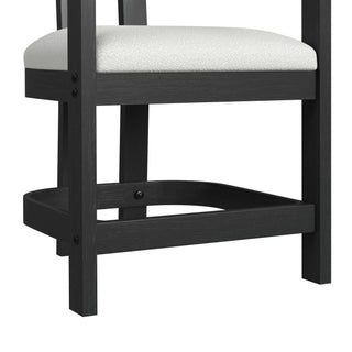 Portland - Arm Counter Stool (Set of 2) - Black / White