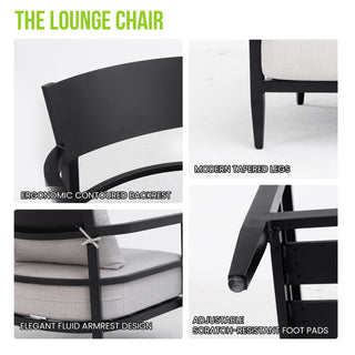 Outdoor Patio Furniture, Chat Set, Sunbrella Cushions And Side Table