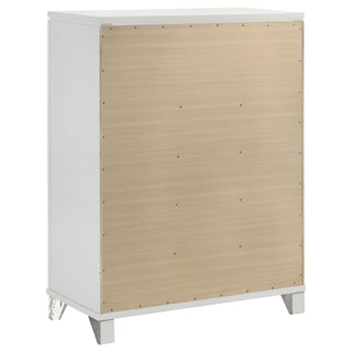 5 Drawer Bedroom Chest Of Drawers - White