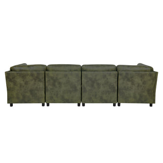 Upholstered Modular Sectional With Custom Configuration And Removable Cushions