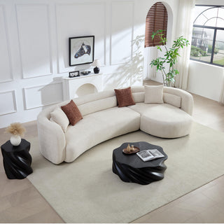 Curved Sectional Sofa, L - Shape Modular Chaise