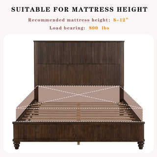 Platform Bed Frame With Tall Headboard