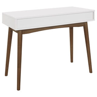 1 Drawer Writing Desk, Compact Size For Home Office - White