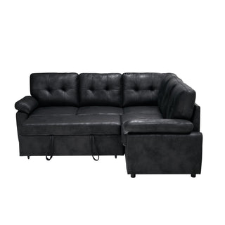 Convertible Sectional Sofa Bed With Pull Out Sleeper And Storage