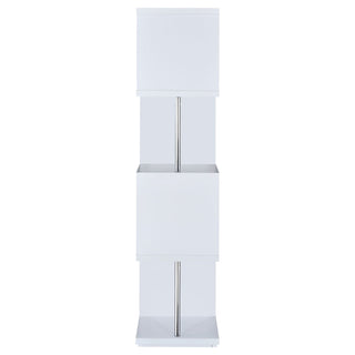 4 Tier Bookcase With Accents - White