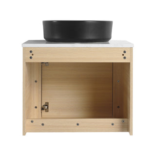 Mounted Bathroom Vanity With Art Sink & 2 Soft Close Doors