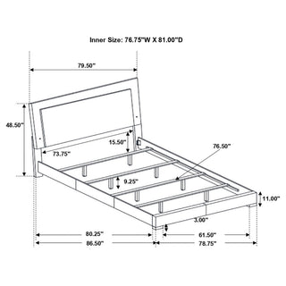 Strick & Bolton - High Gloss Panel Bed With LED Lights