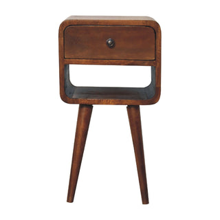 Mini Chestnut Curve Lower Bedside Nifhtstand
