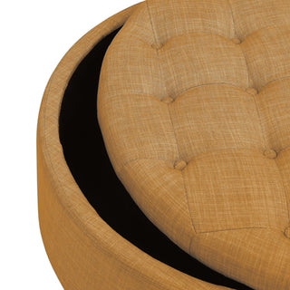 Tufted Storage Ottoman With Upholstery