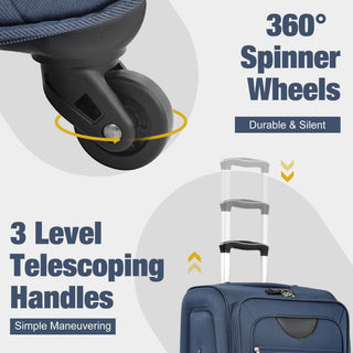 Softside Luggage Expandable Set & Duffel Bag Upright Spinner