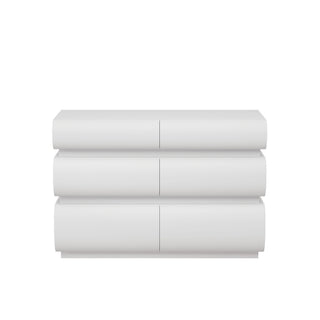 Minimalist Modern 6 Drawer Dresser, Handle Free Design With Wide Storage