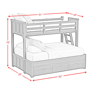 Hampton Kids - Bunk With Ladder And Trundle