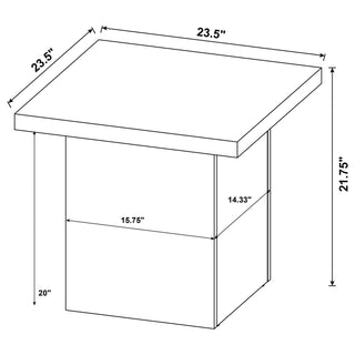 Eldridge - Coffee Table Set With Chunky Square Tops