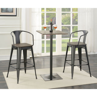Staccato - Square Pub Height Bar Table - Dark Brown