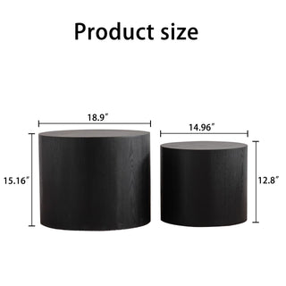 Round Nesting Coffee Table For Small Space (Set of 2)