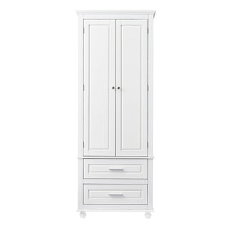 Tall Storage Cabinet With 2 Drawers For Bathroom