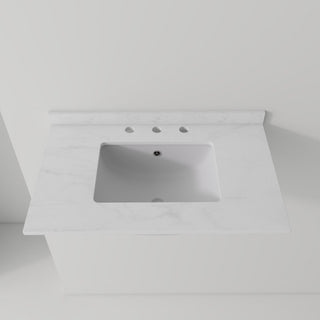 Basin Sink, Triple Faucet Holes, 2" Thick Rim, Sink Only