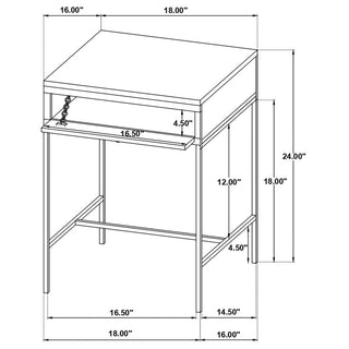 Wyrik - Rectangular Side End Table - Honey