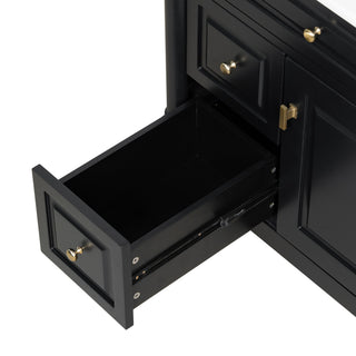 Modern Bathroom Vanity With Sink, Freestanding Cabinet With Flip Drawer & Adjustable Shelf