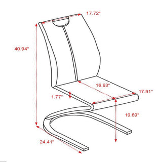 Tony - Dining Chairs (Set of 2) - Brown / Beige