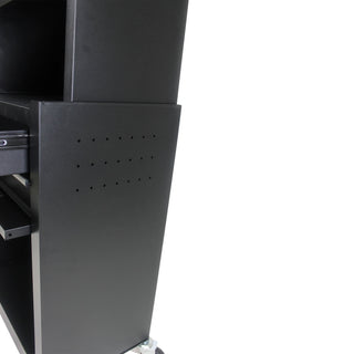 6 Drawer Lockable Tool Cabinet On Wheels, Steel Rolling Tool Chest With Detachable Toolbox