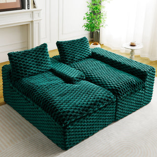 Modular Sofa, Convertible Twin Seat With Chaise Lounge