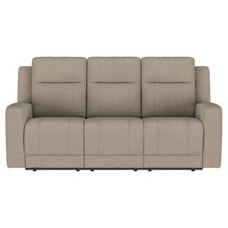 Slater - 3 Piece Upholstered Reclining Sofa Set And Built In Storage - Taupe