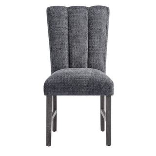 Dining Chair With Padded Seating And Back (Set of 2) - Dark Gray