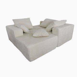 Corner Combination Sofa Sectional Couch With Soft Fabric