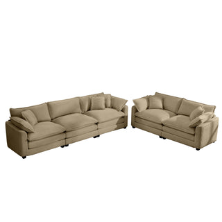 Elegant Oversized Sectional Sofa Set With Deep Seats And Flexible Layout