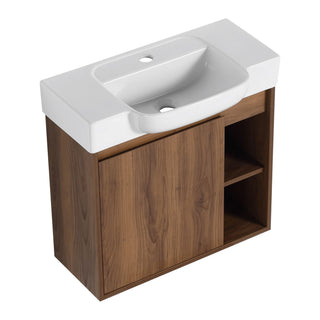 Wall Mounted Bathroom Vanity With Sink & Soft Close Door